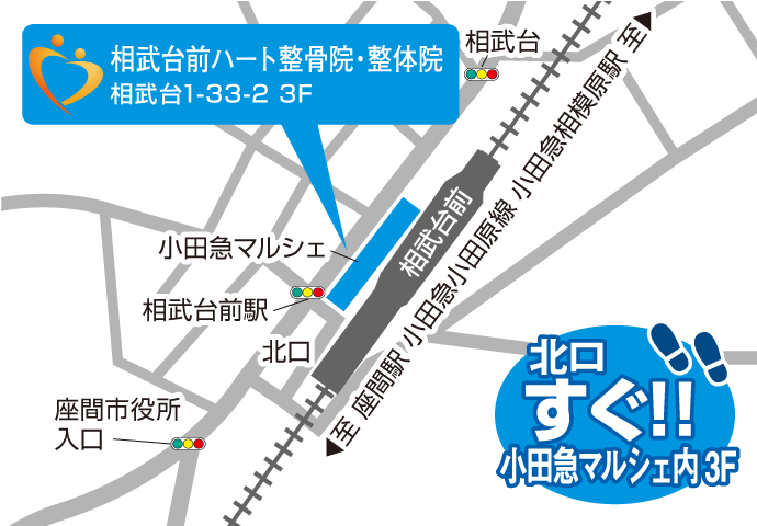 相武台前駅からの地図